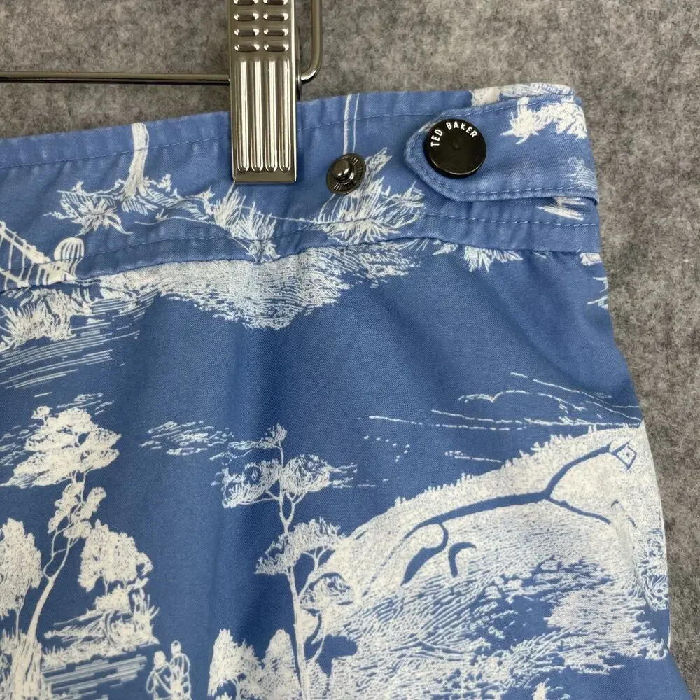 Ted Baker Holoway‎ Printed Swim Shorts Trunks Mens 6 US 2XL Blue Beach Tropical